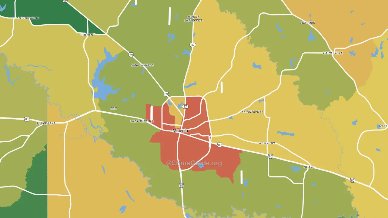 75773, TX Map of Theft Rates