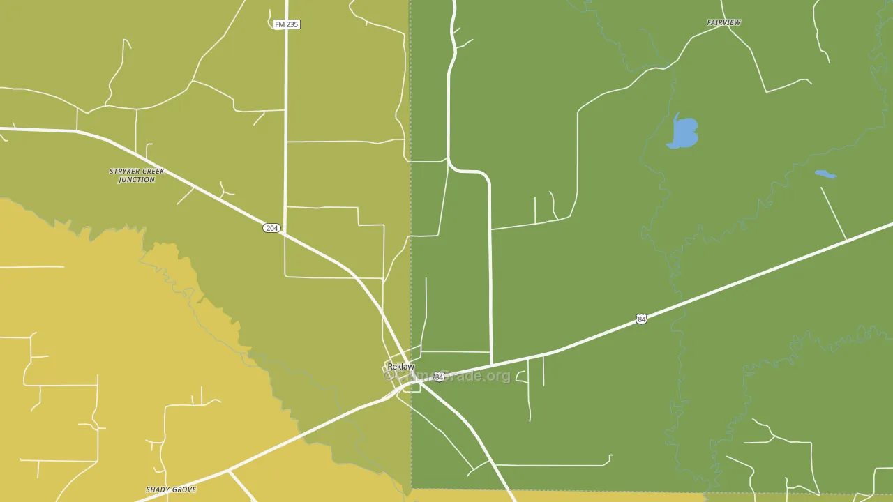 75784, TX Map of Theft Rates