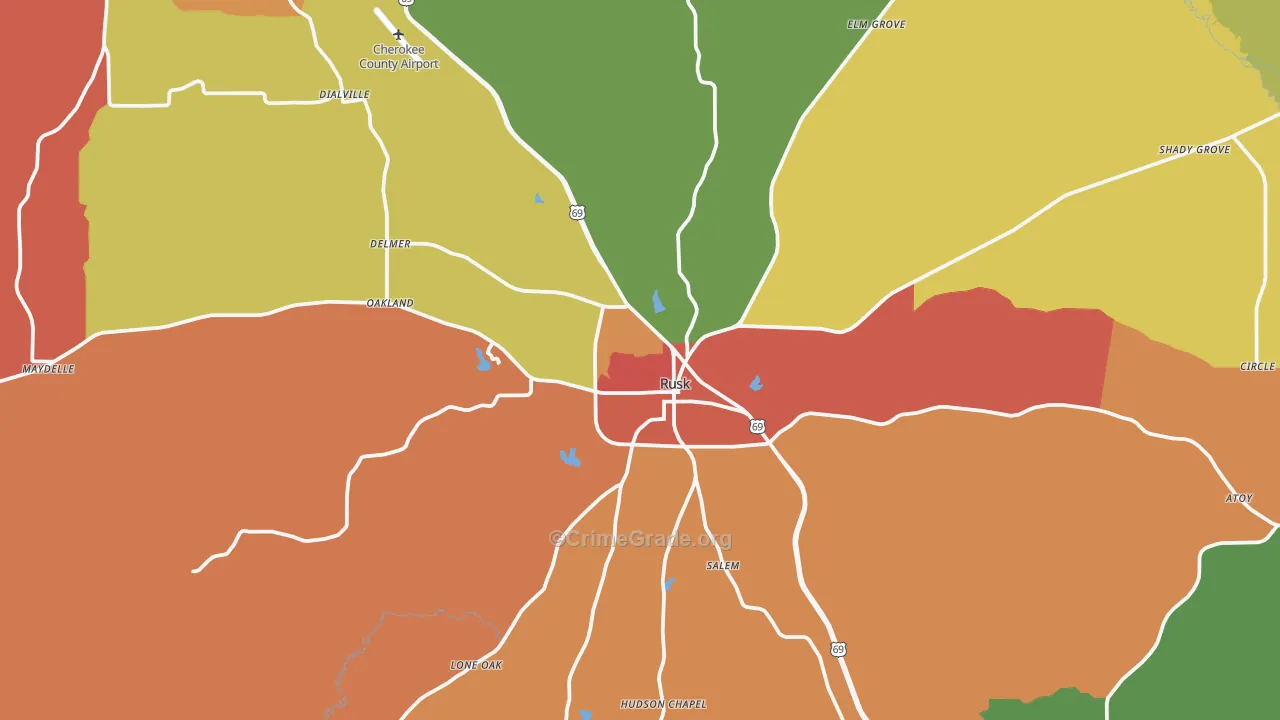 75785, TX Map of Theft Rates