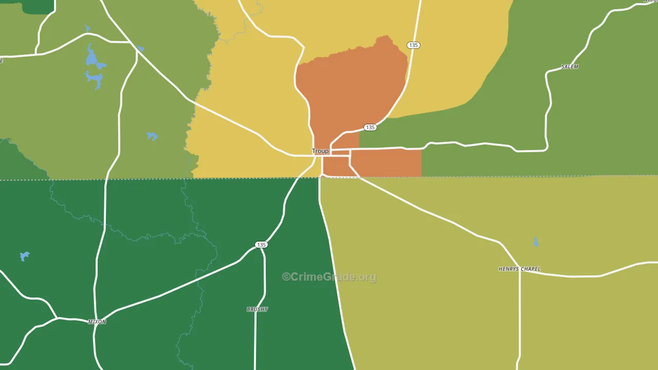 75789, TX Map of Theft Rates