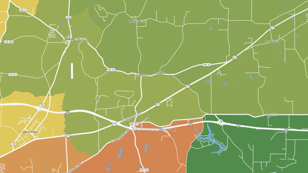 75792, TX Map of Theft Rates