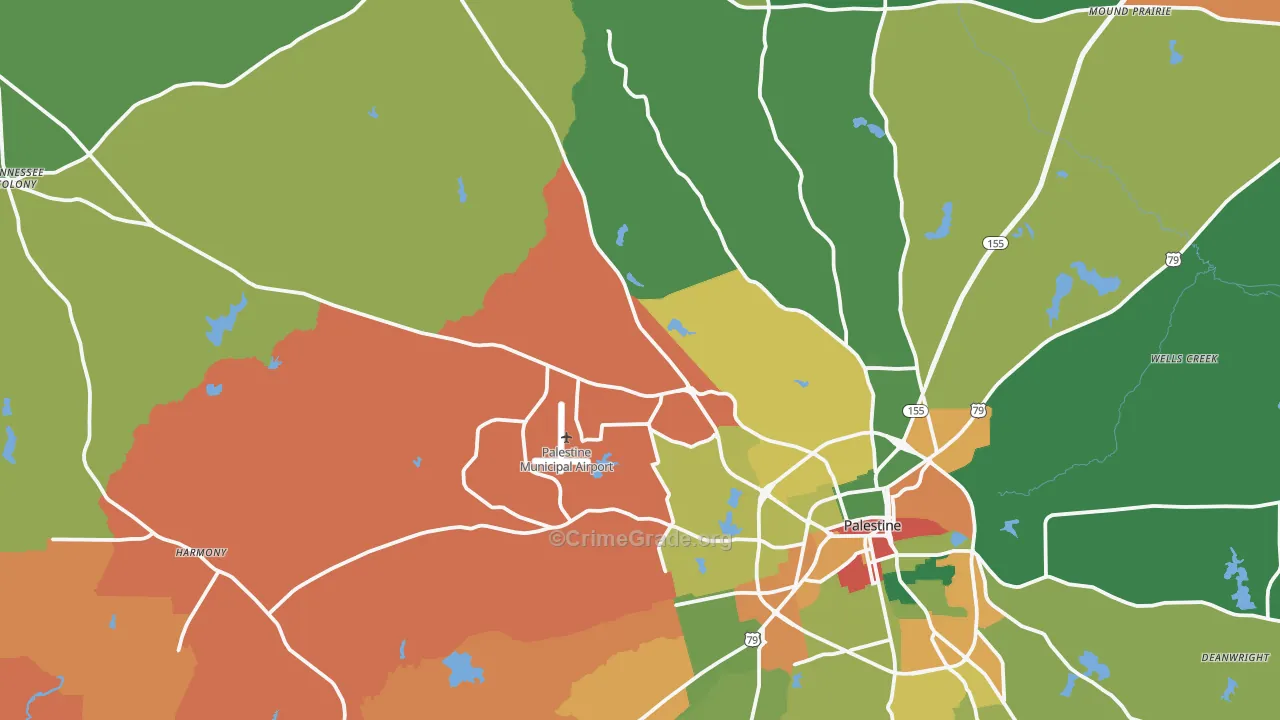75803, TX Map of Theft Rates