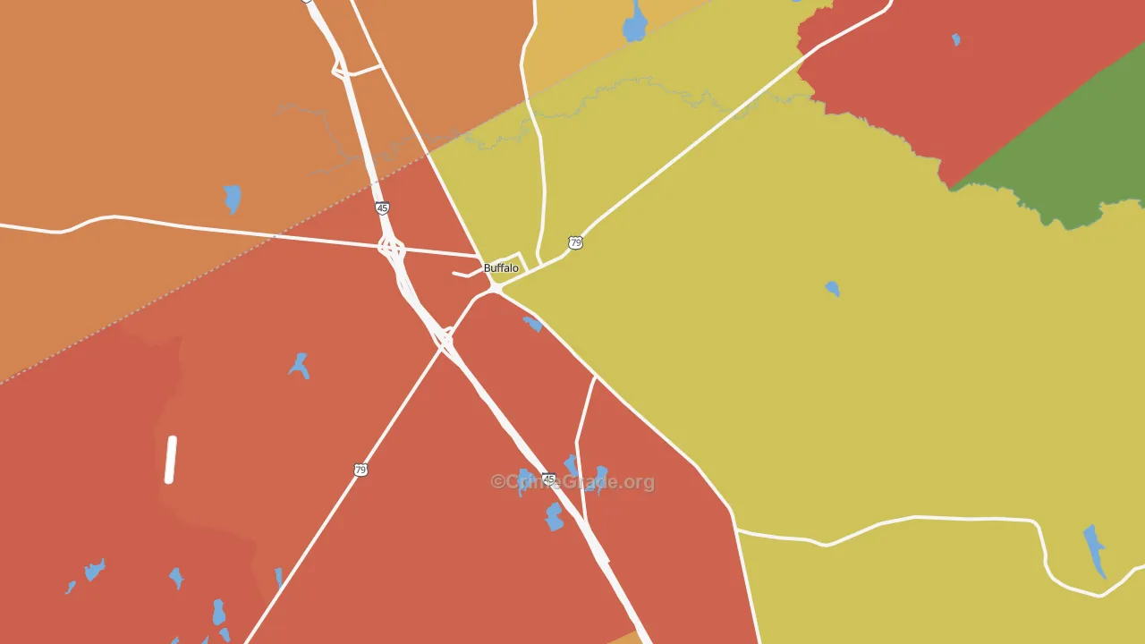 75831, TX Map of Theft Rates
