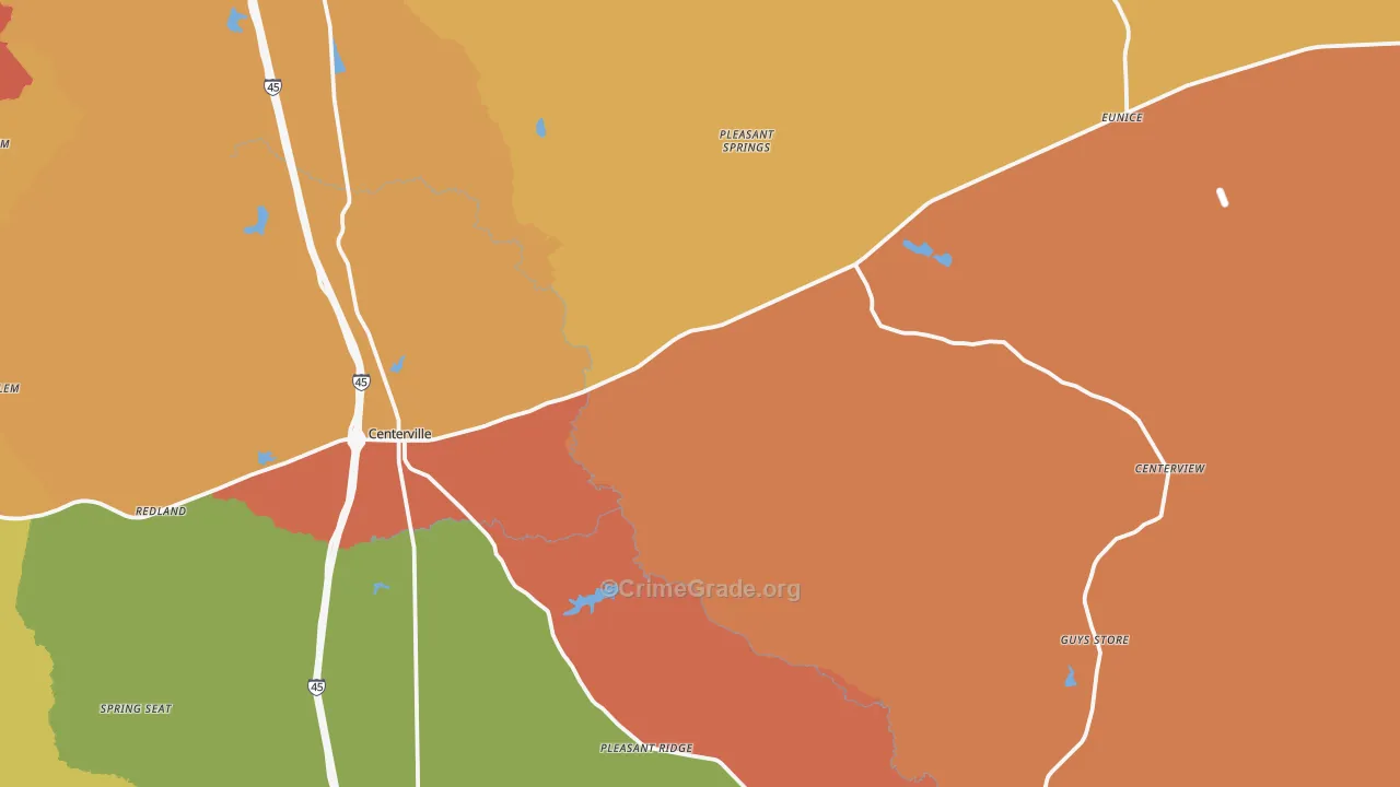75833, TX Map of Theft Rates