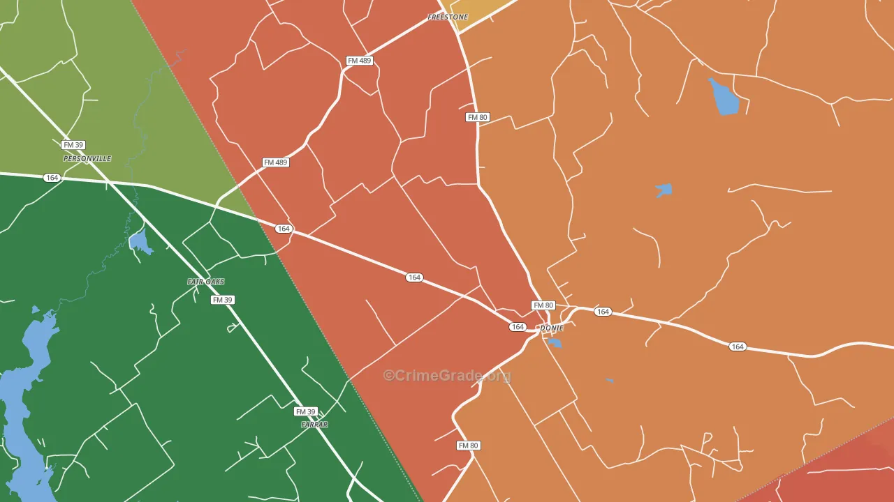 75838, TX Map of Theft Rates