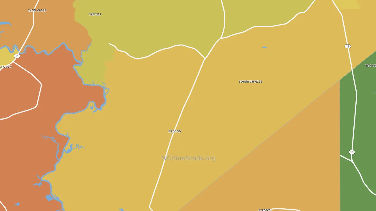 75851, TX Map of Theft Rates