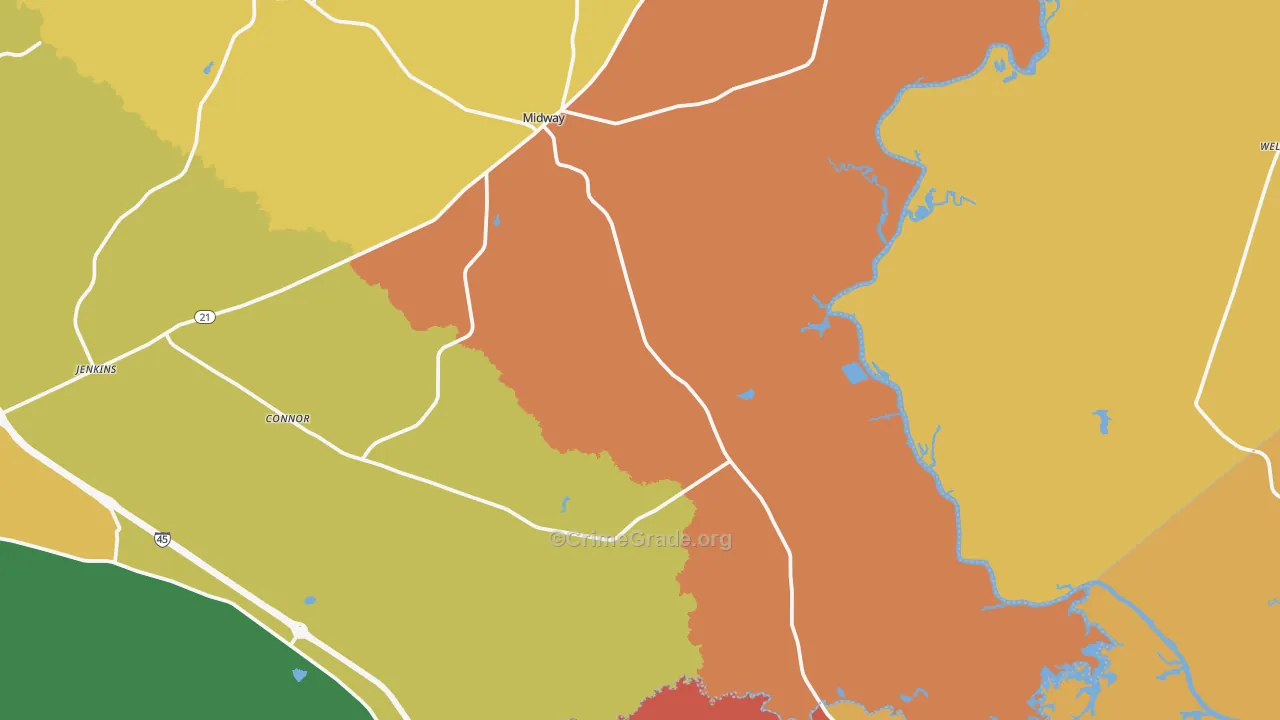75852, TX Map of Theft Rates