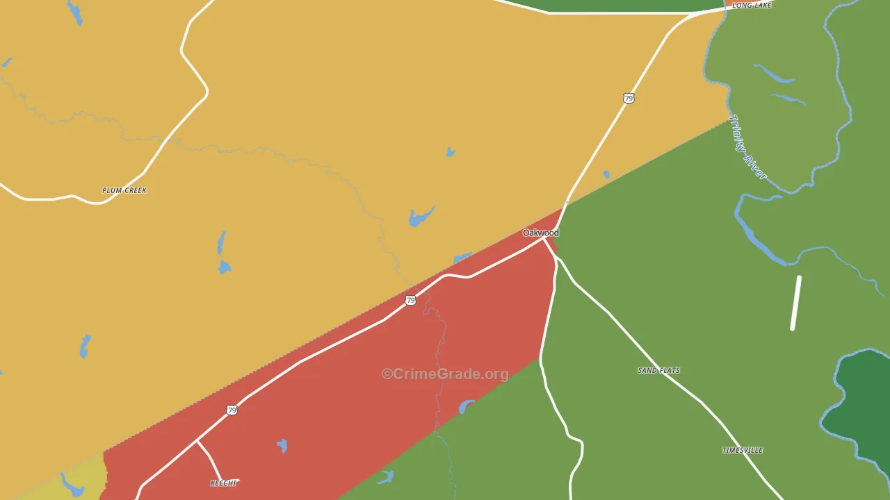75855, TX Map of Theft Rates