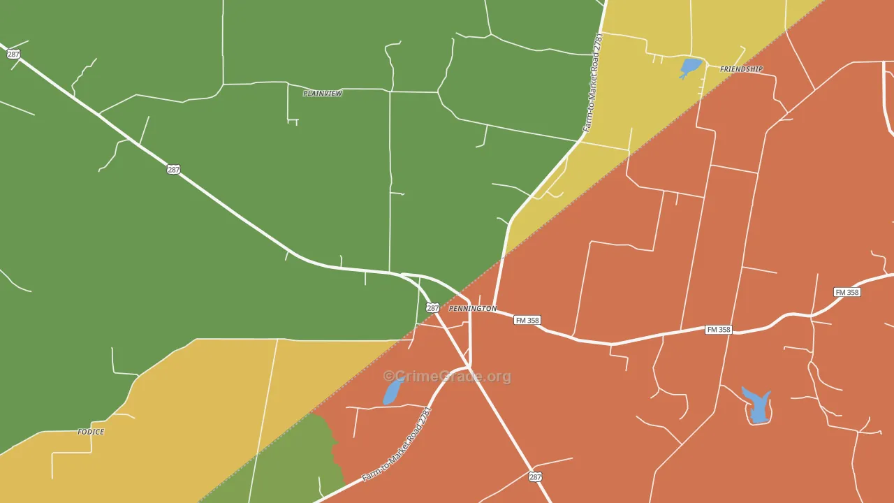 75856, TX Map of Theft Rates