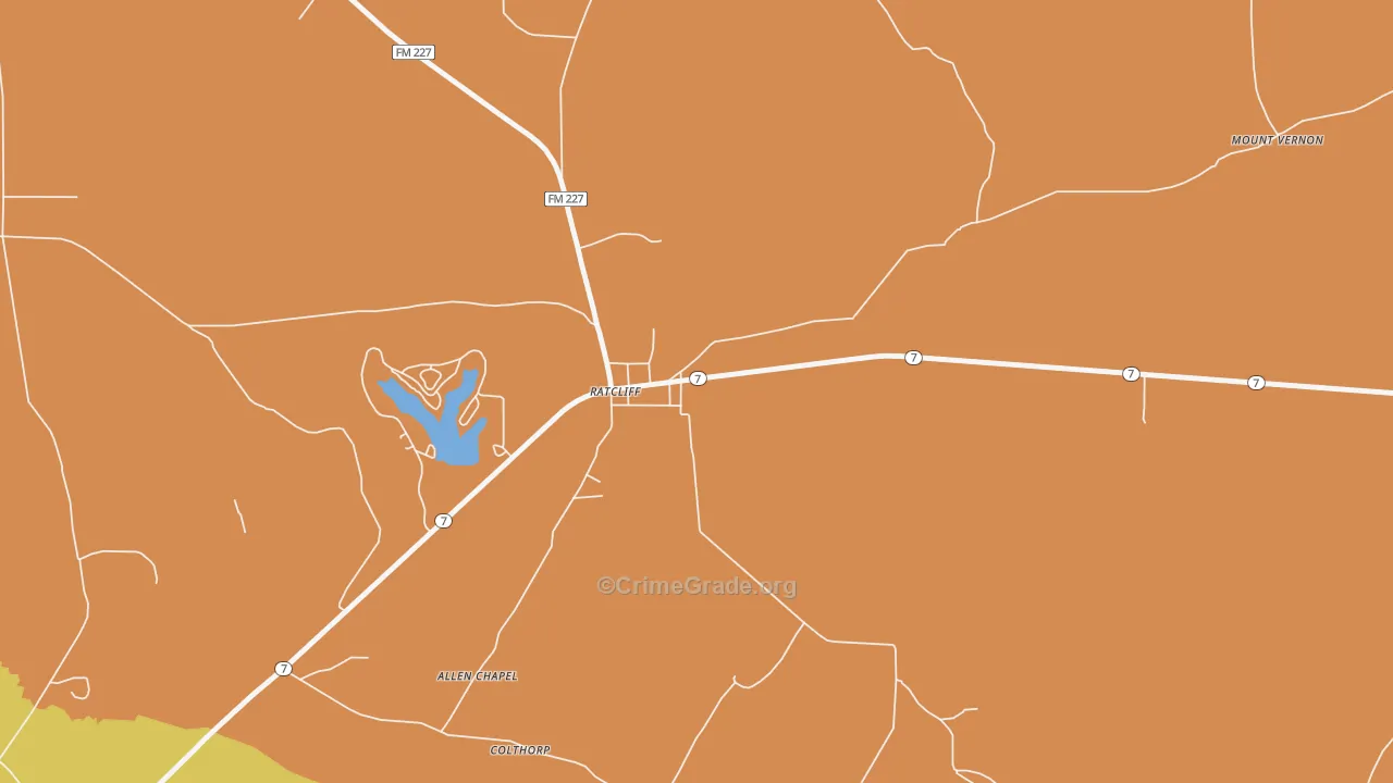 75858, TX Map of Theft Rates