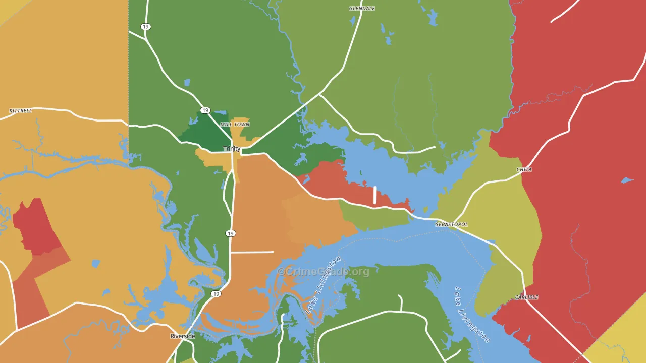 75862, TX Map of Theft Rates