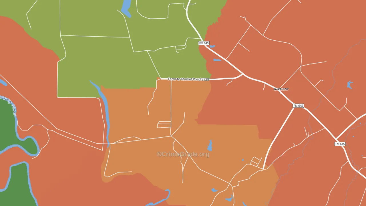75880, TX Map of Theft Rates