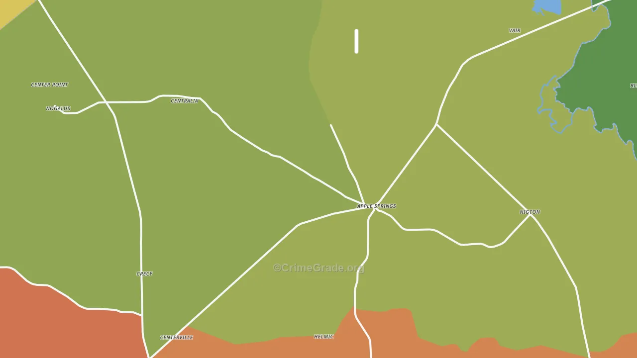 75926, TX Map of Theft Rates