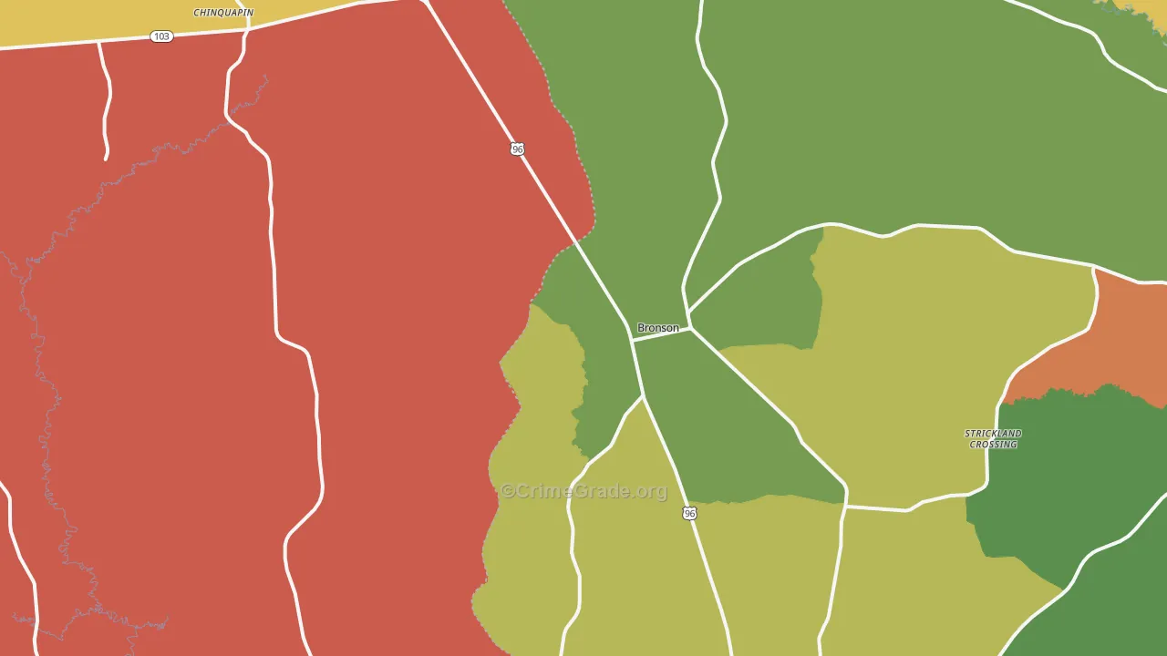 75930, TX Map of Theft Rates
