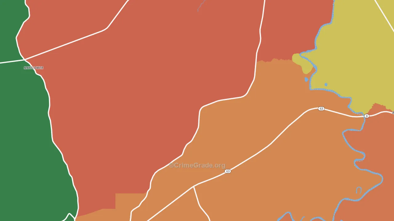 75932, TX Map of Theft Rates