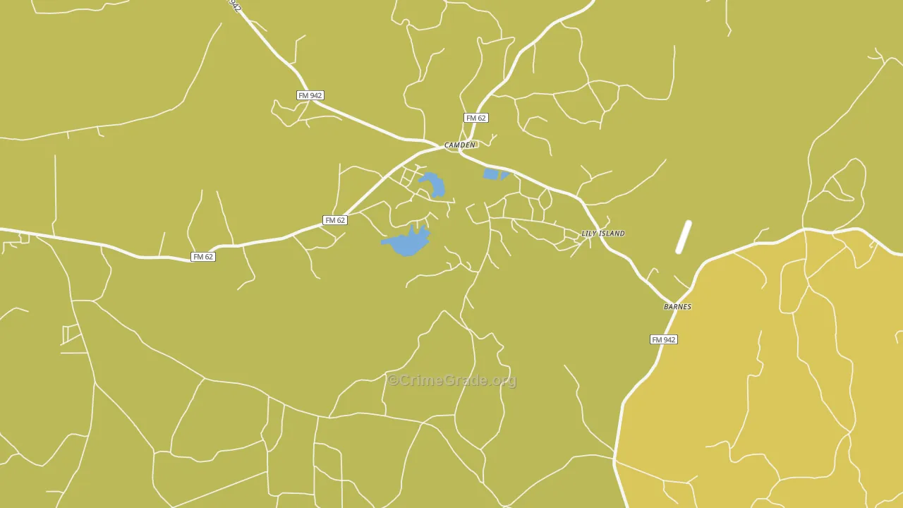 75934, TX Map of Theft Rates