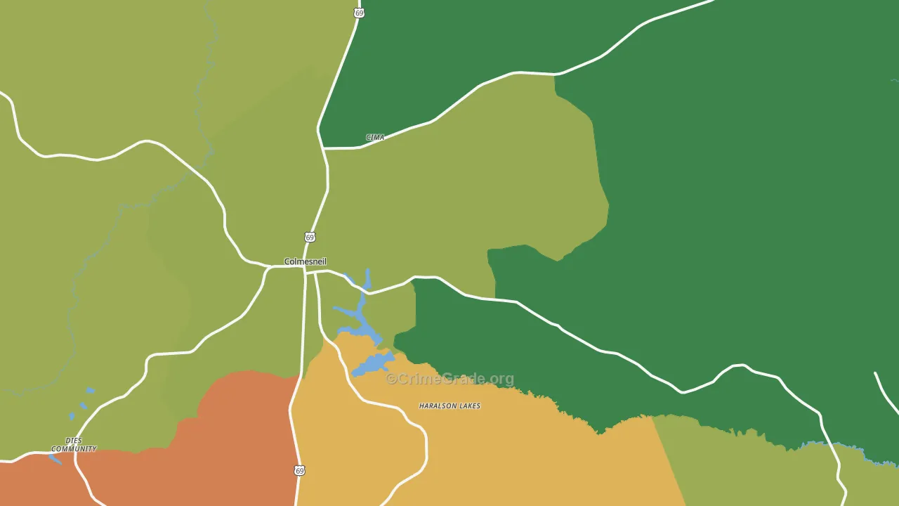 75938, TX Map of Theft Rates