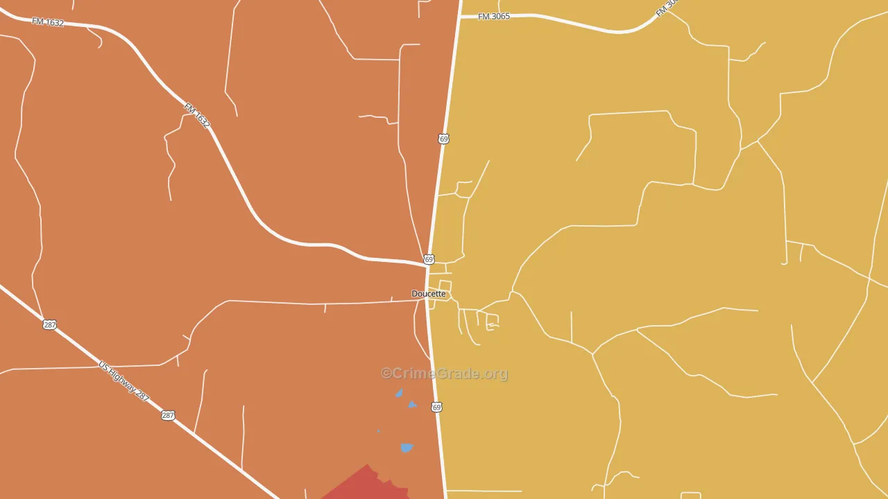 75942, TX Map of Theft Rates
