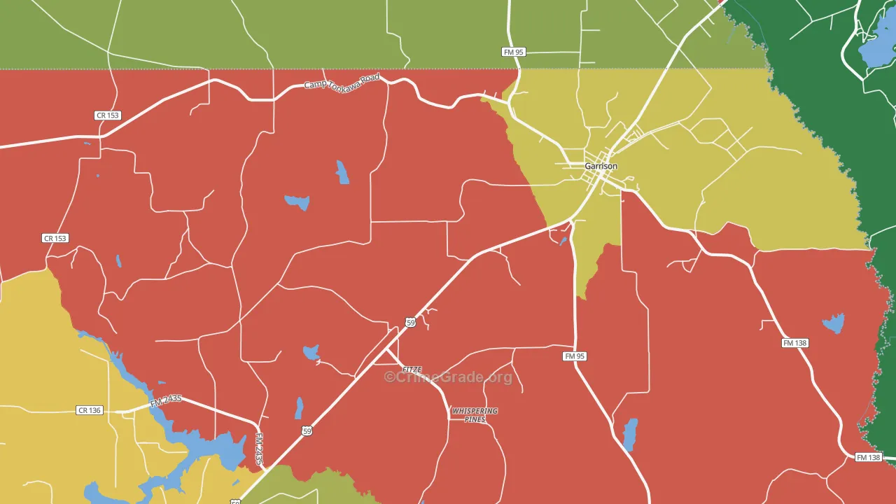 75946, TX Map of Theft Rates