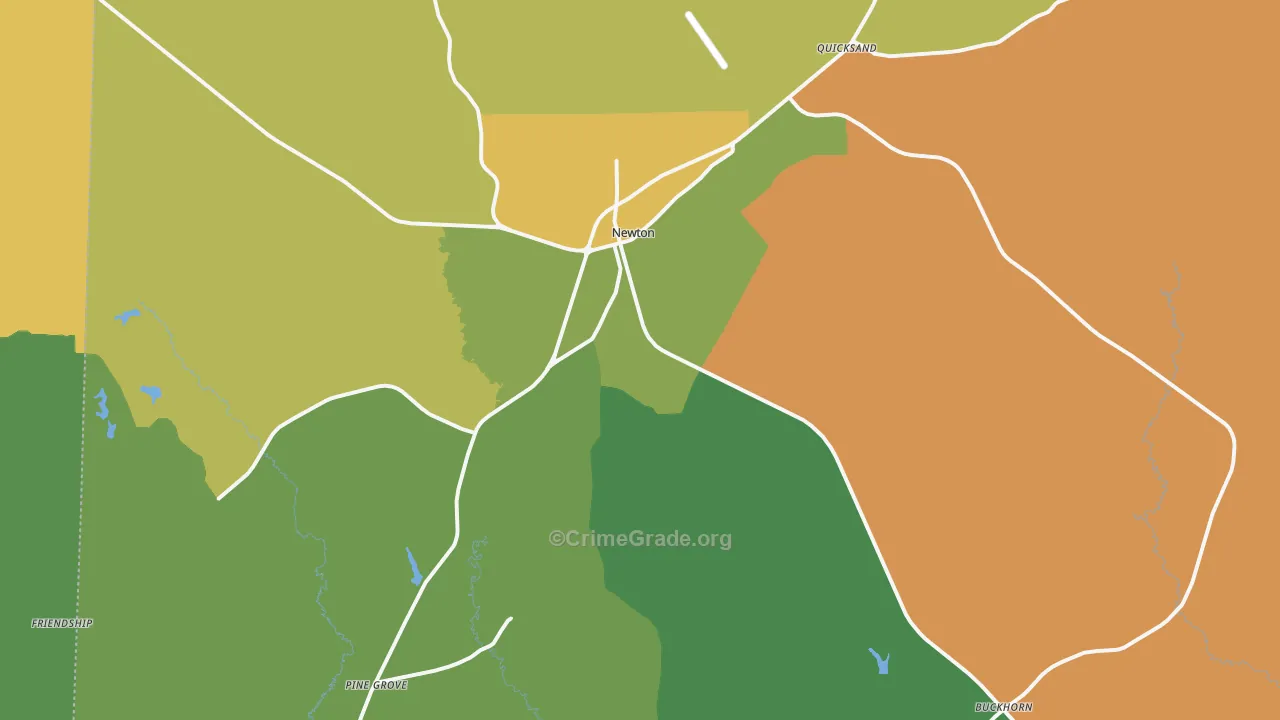 75966, TX Map of Theft Rates