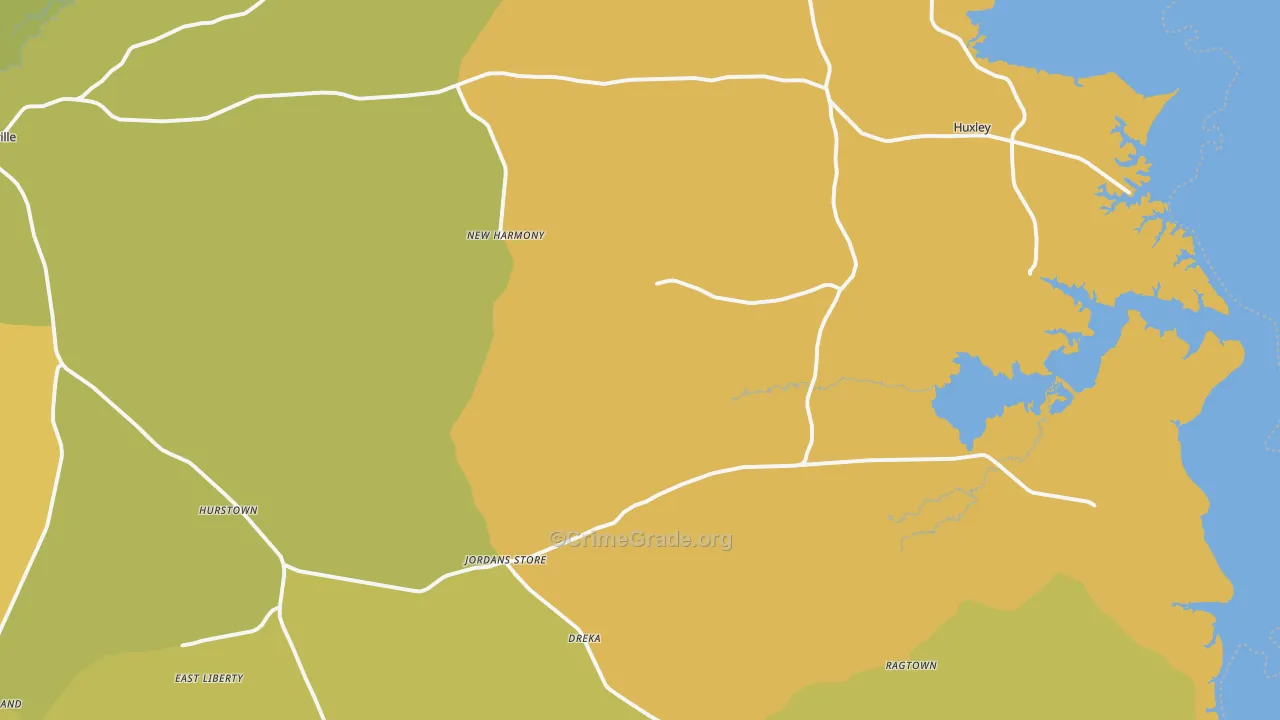 75973, TX Map of Theft Rates