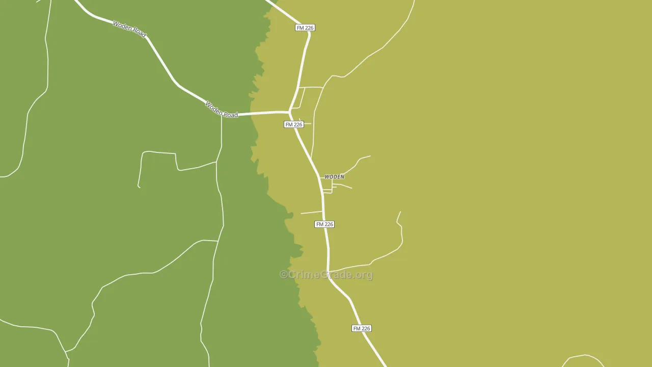 75978, TX Map of Theft Rates