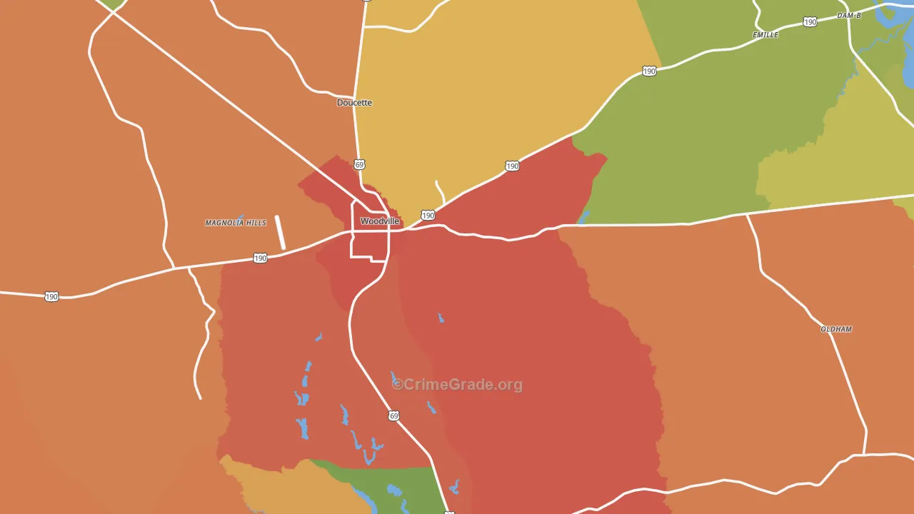 75979, TX Map of Theft Rates