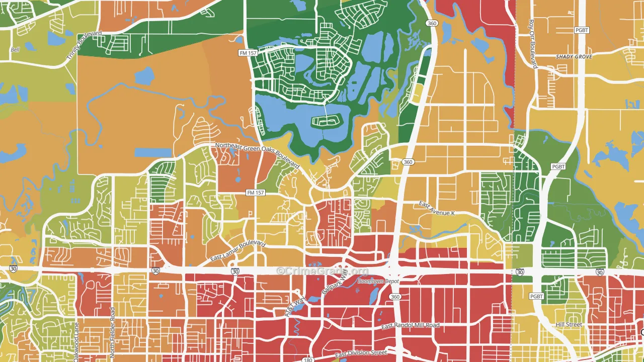 76006, TX Map of Theft Rates