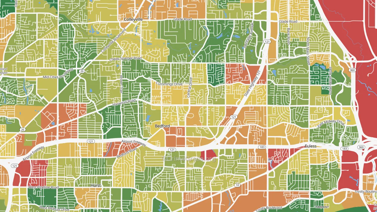 76021, TX Map of Theft Rates