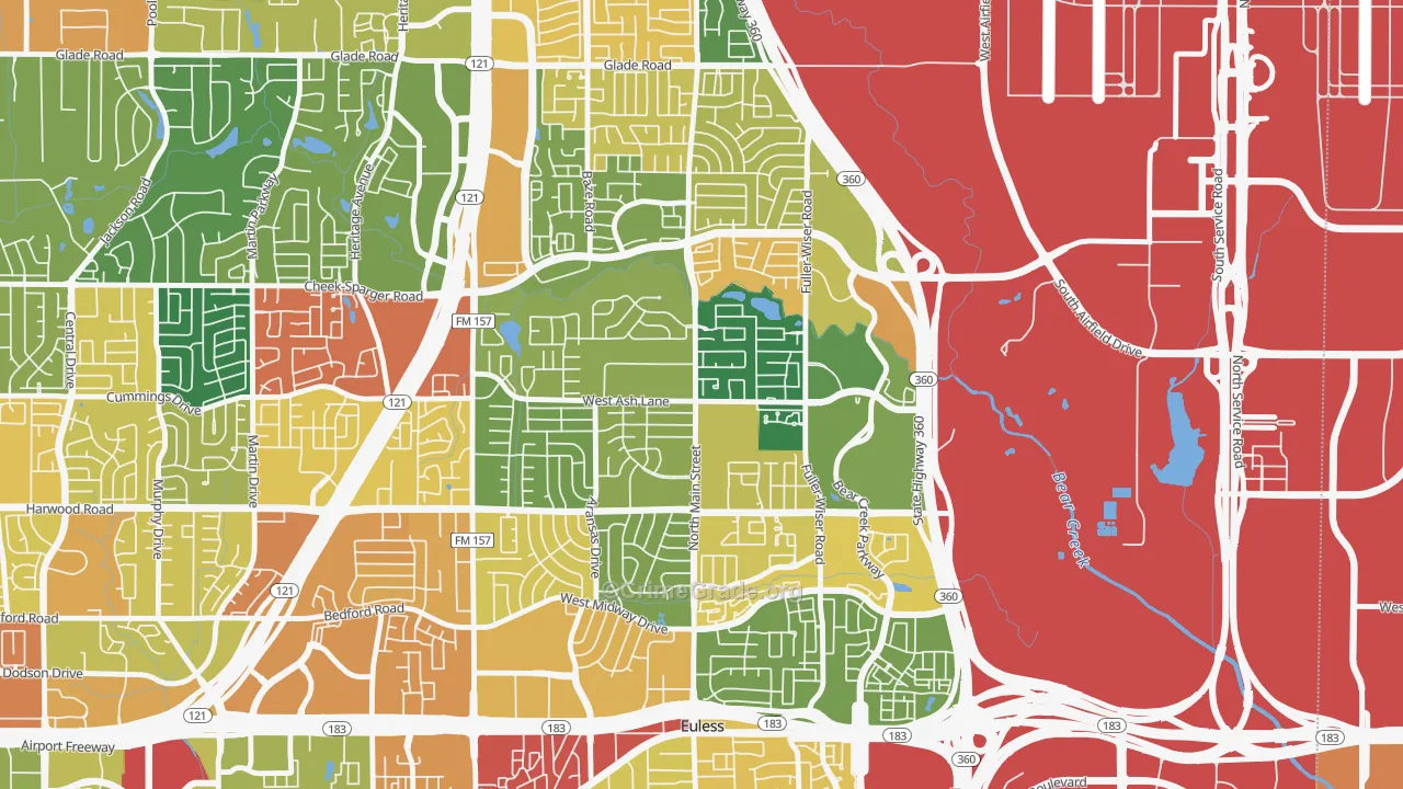 76039, TX Map of Theft Rates
