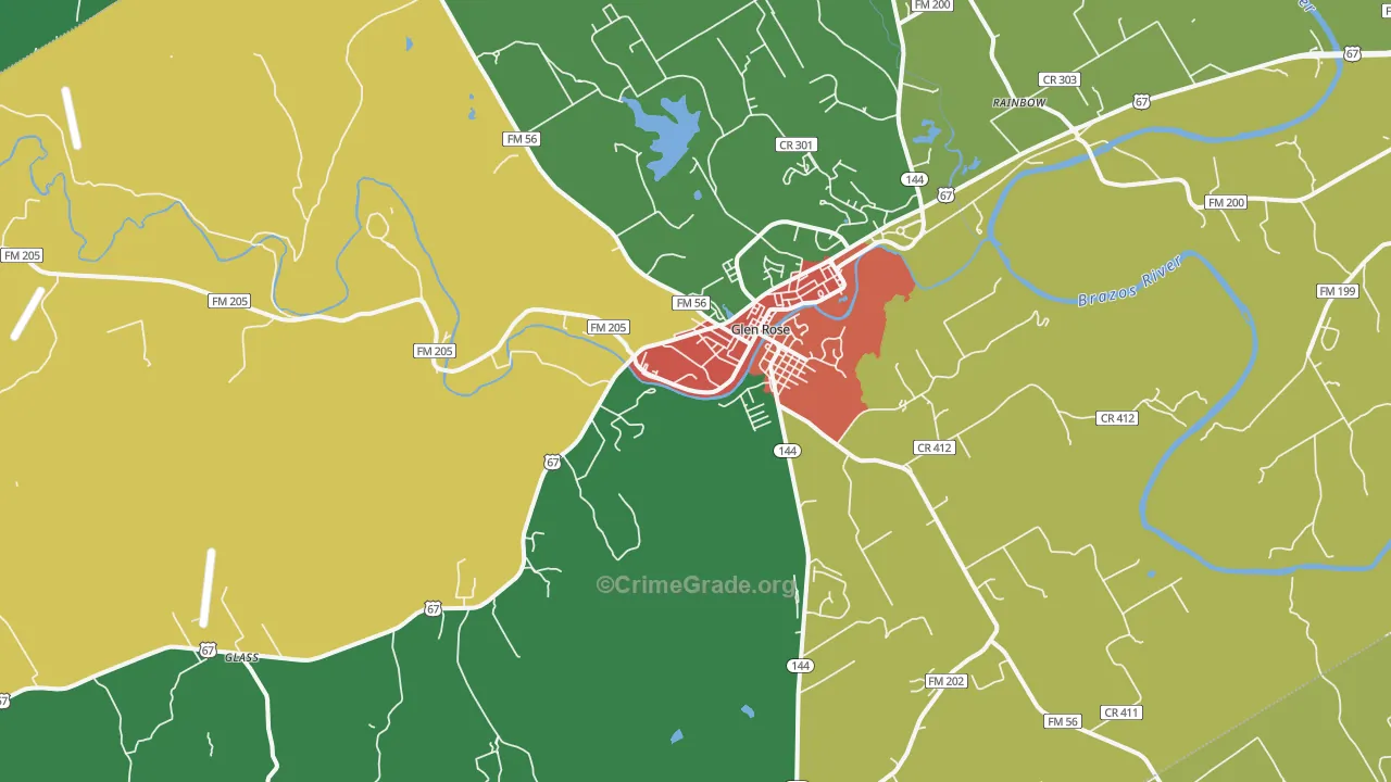 76043, TX Map of Theft Rates