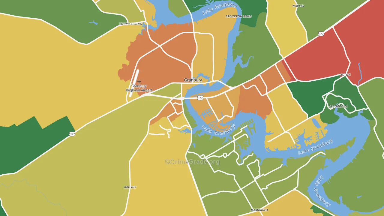 76048, TX Map of Theft Rates
