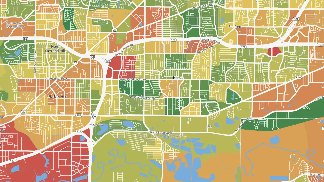 76053, TX Map of Theft Rates
