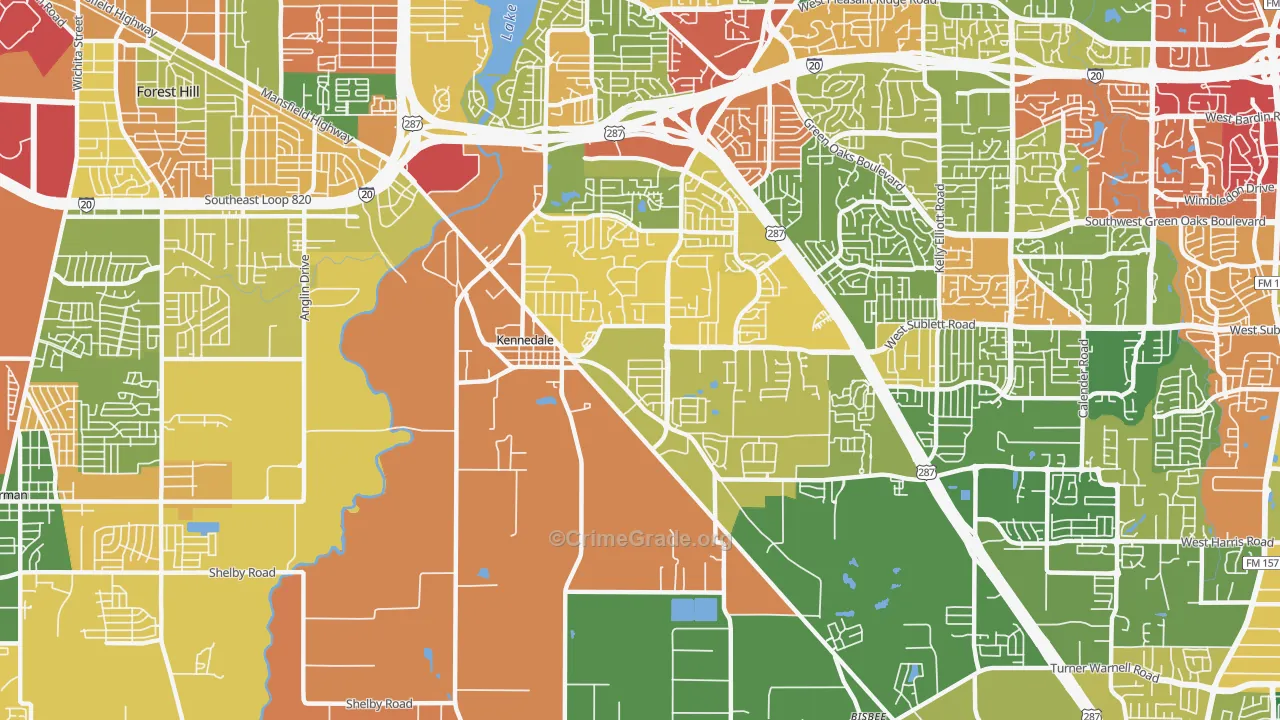 76060, TX Map of Theft Rates