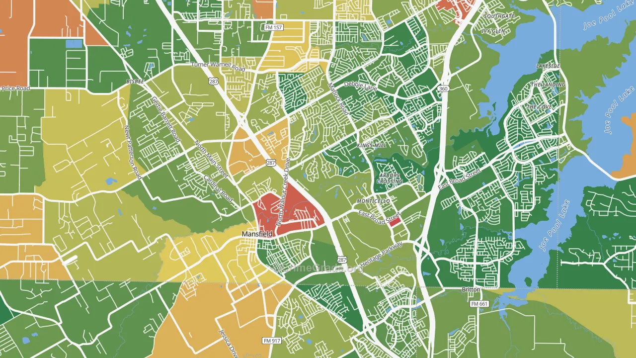 76063, TX Map of Theft Rates