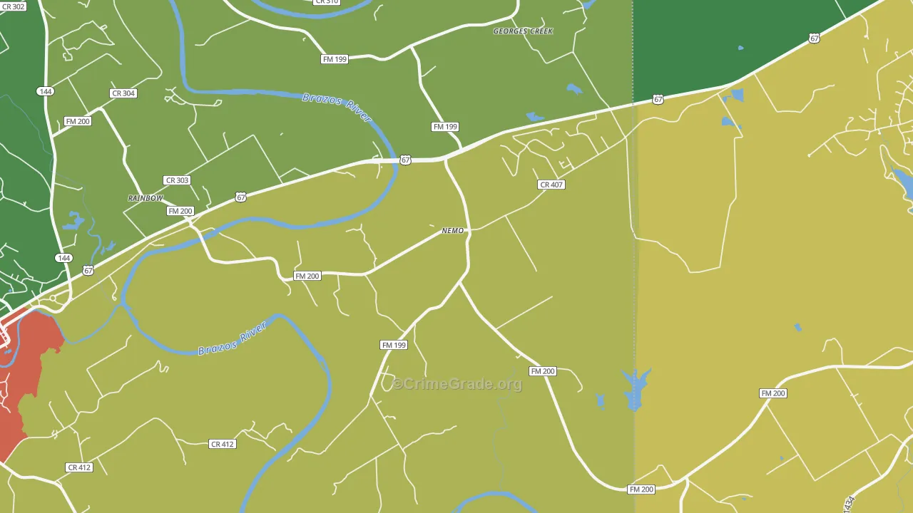 76070, TX Map of Theft Rates