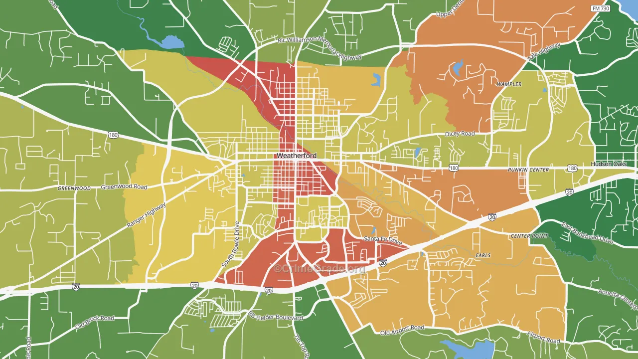 76086, TX Map of Theft Rates