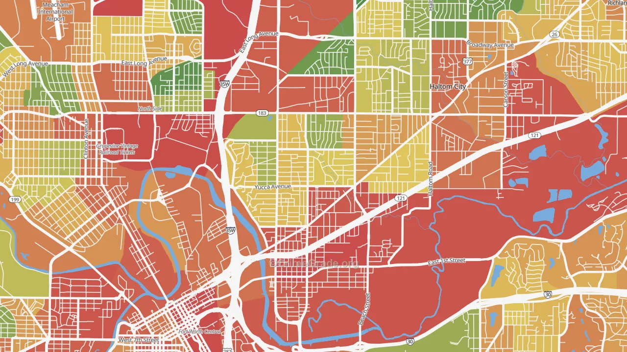 76111, TX Map of Theft Rates