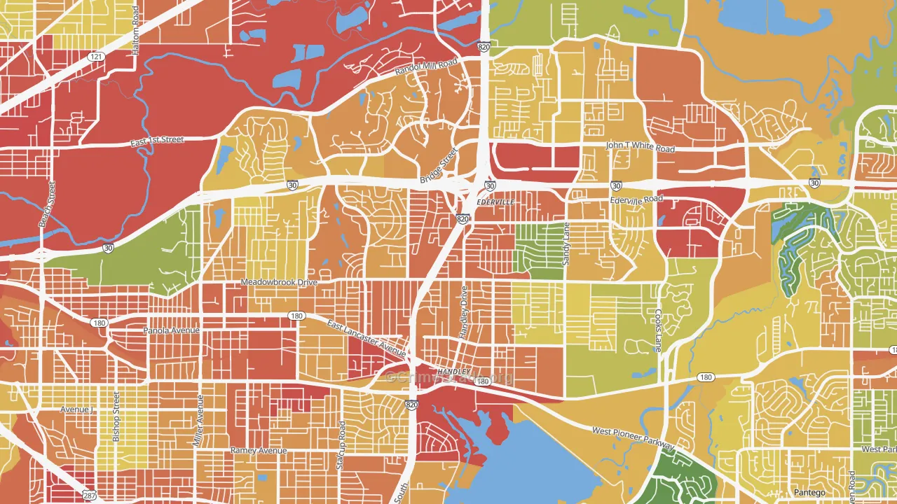 76112, TX Map of Theft Rates