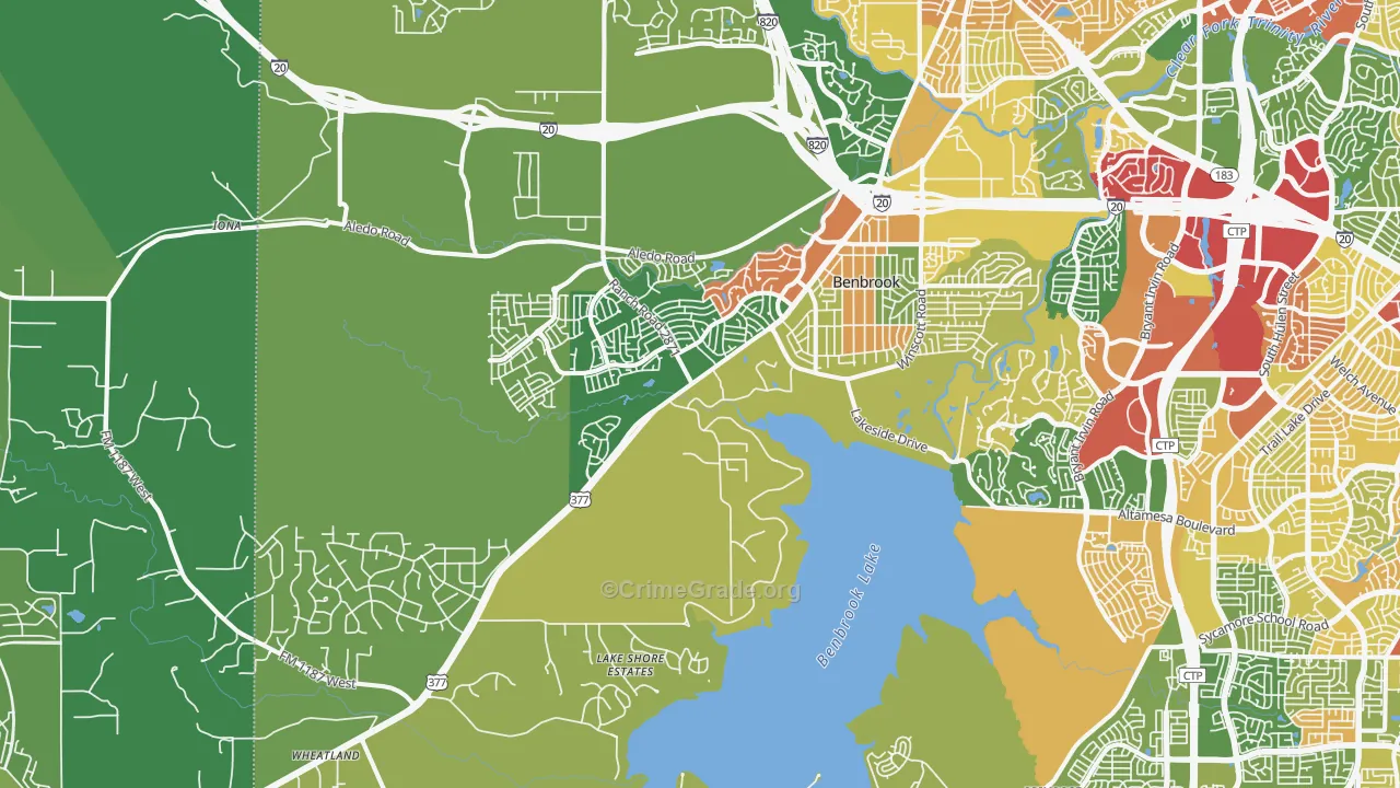 76126, TX Map of Theft Rates