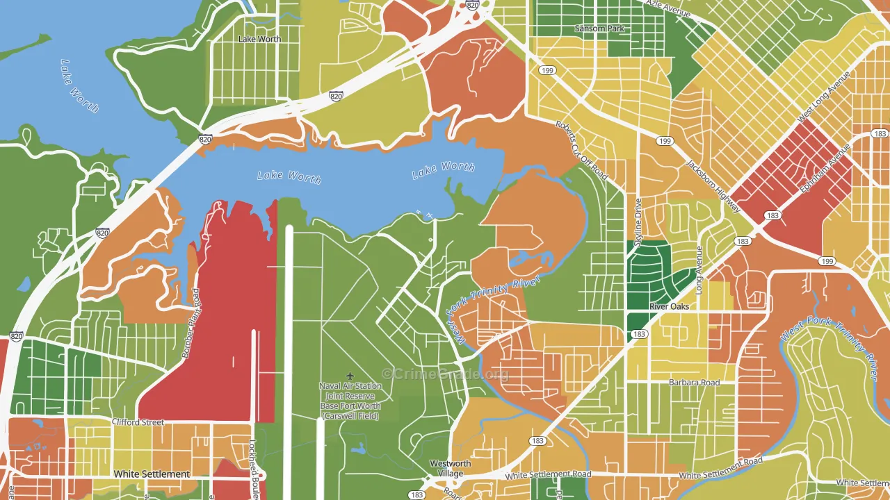 76127, TX Map of Theft Rates
