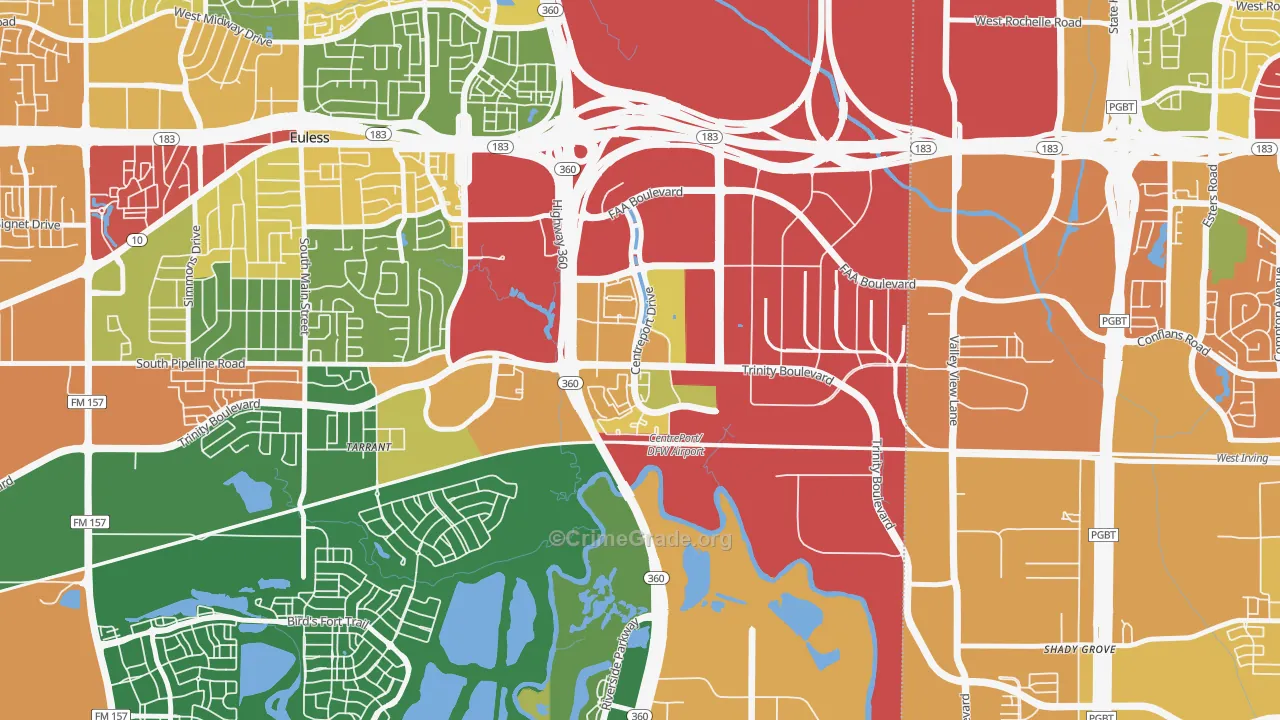 76155, TX Map of Theft Rates