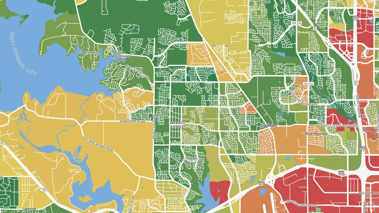 76179, TX Map of Theft Rates