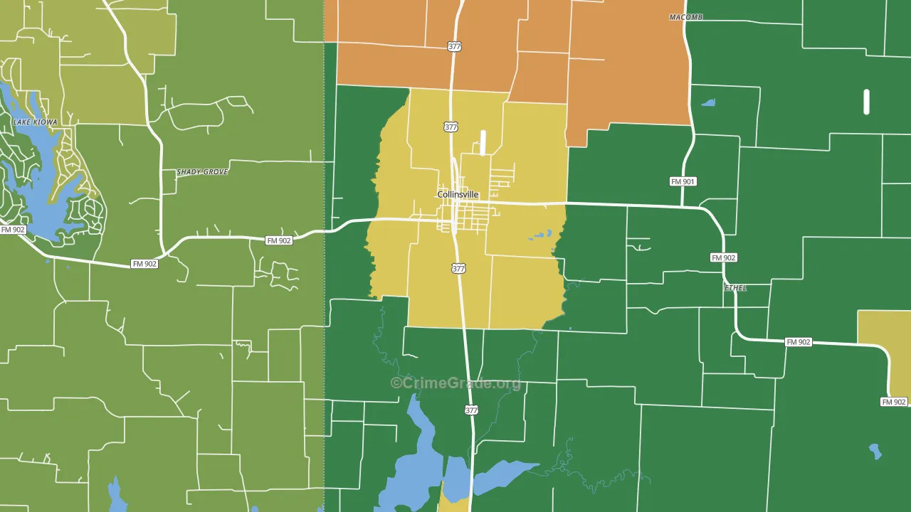 76233, TX Map of Theft Rates