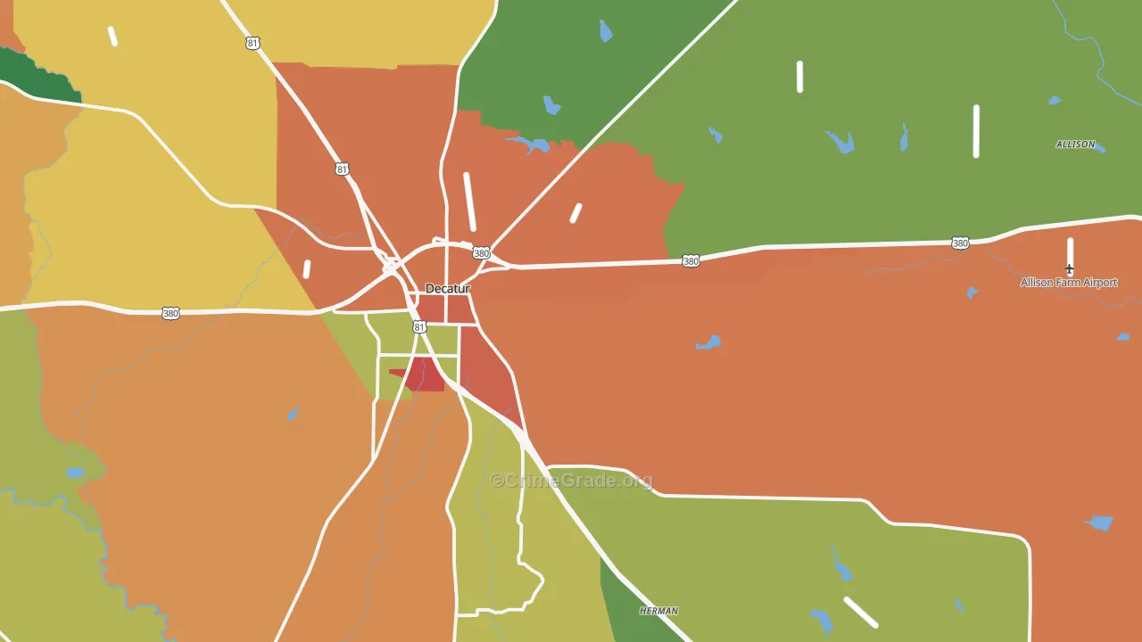 76234, TX Map of Theft Rates