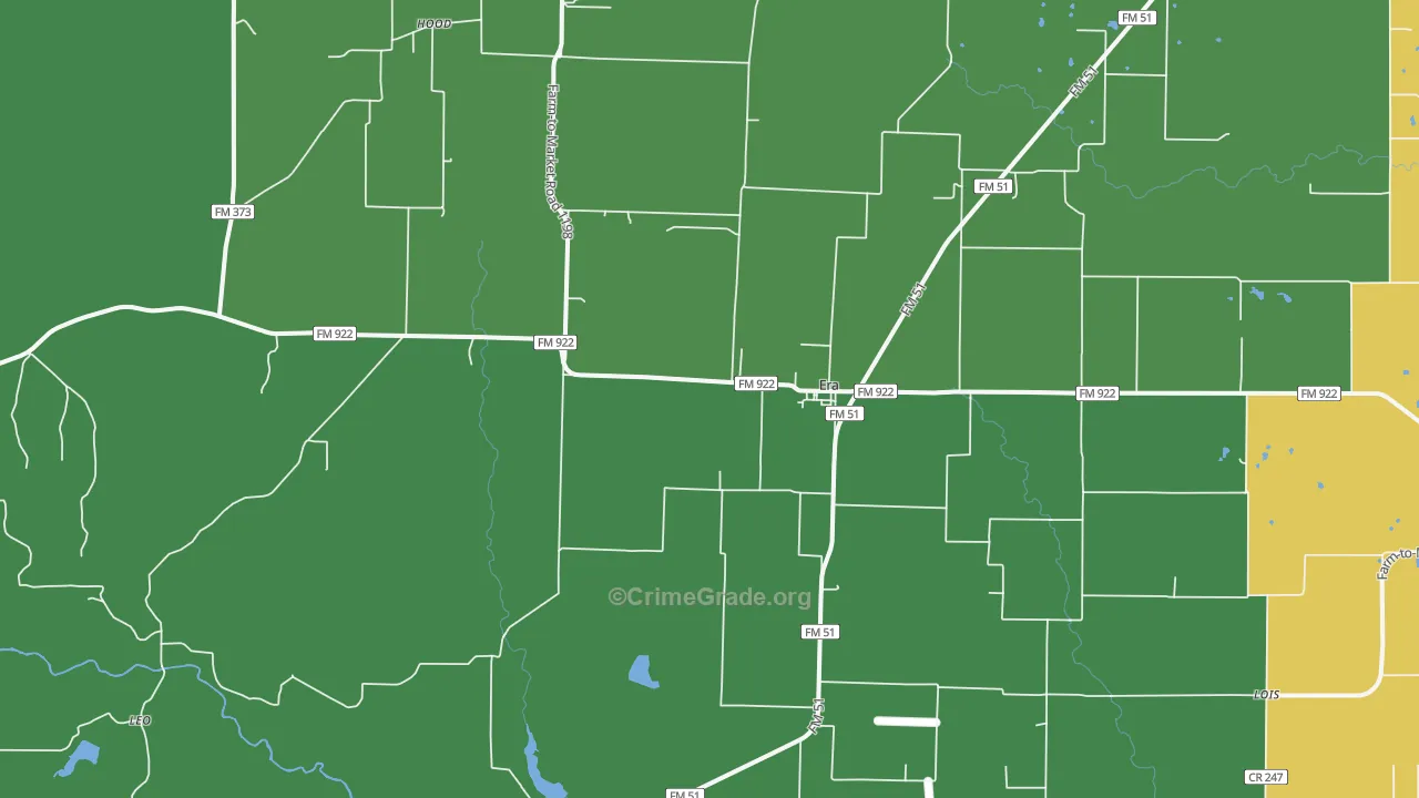 76238, TX Map of Theft Rates