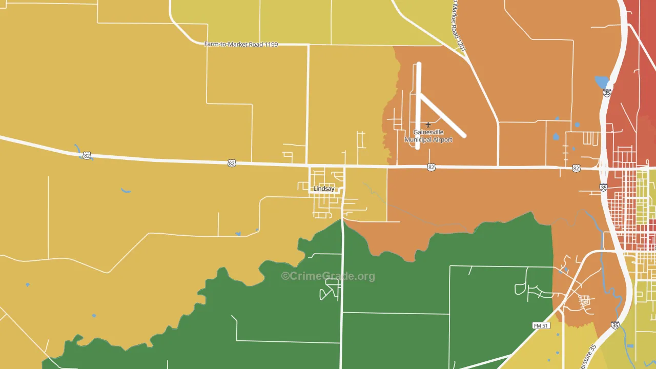 76250, TX Map of Theft Rates