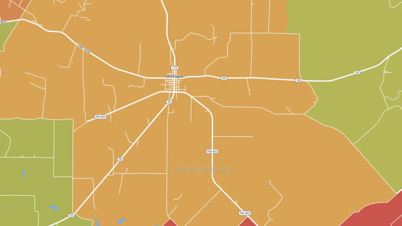 76251, TX Map of Theft Rates