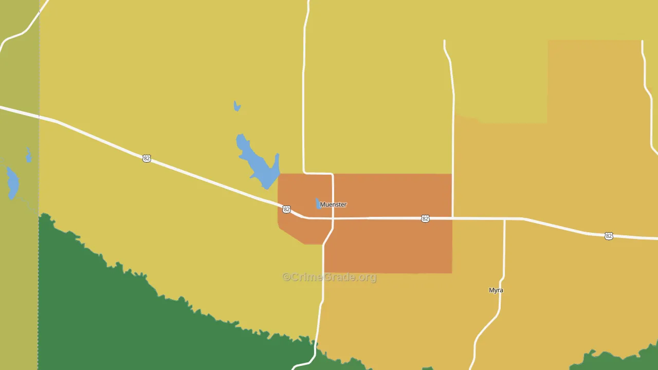 76252, TX Map of Theft Rates