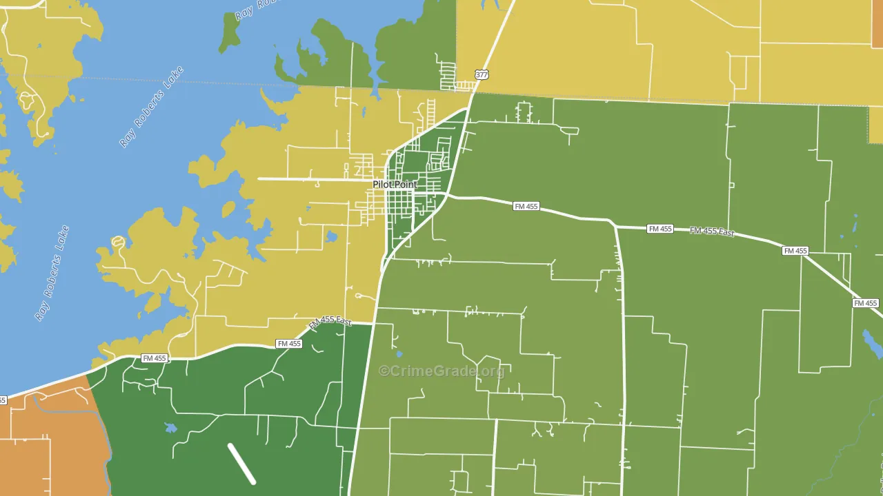 76258, TX Map of Theft Rates